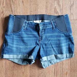 Isabel Maternity Denim Midi Shorts